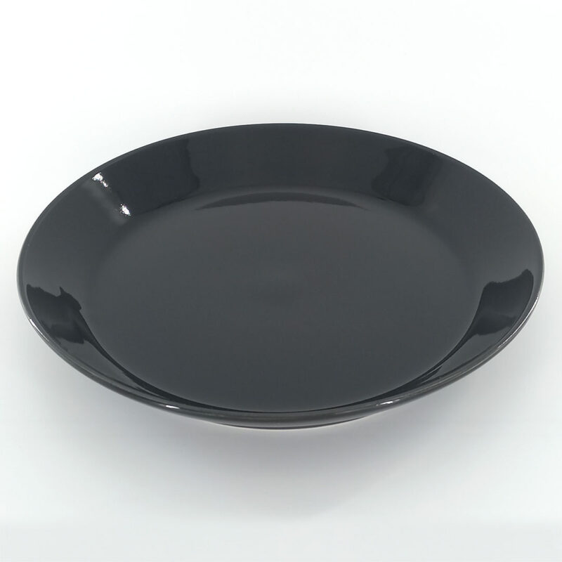 26cm Ceramic Dinner Plate - Glossy Black