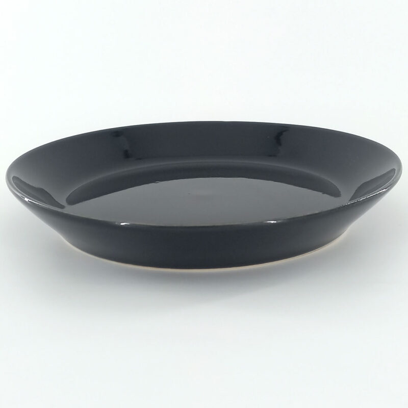 19.5cm Ceramic Side Plate - Glossy Black