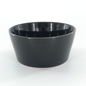 13cm Ceramic Bowl - Glossy Black