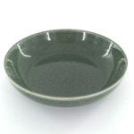 21.5cm Ceramic Deep Plate - Sage Green Reactive Glaze