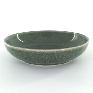 21.5cm Ceramic Deep Plate - Sage Green Reactive Glaze