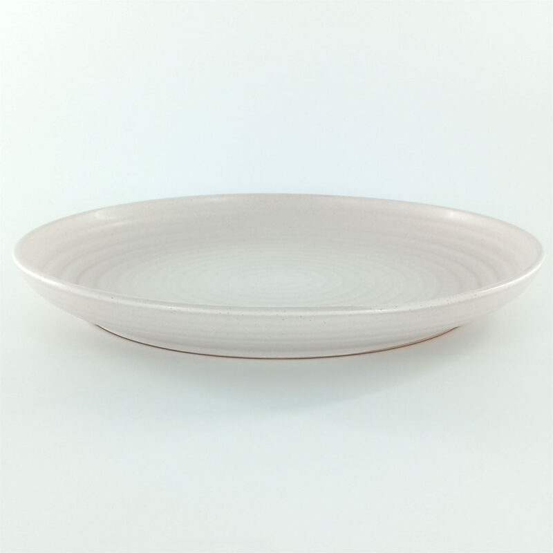 27cm Ceramic Dinner Plate - Textured Ridged Design