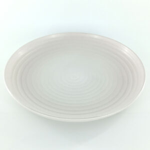 27cm Ceramic Dinner Plate - Textured Ridged Design