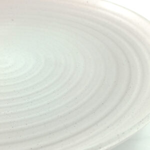 27cm Ceramic Dinner Plate - Textured Ridged Design