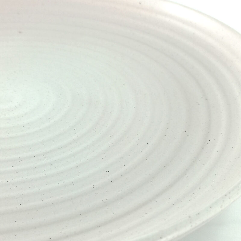 27cm Ceramic Dinner Plate - Textured Ridged Design