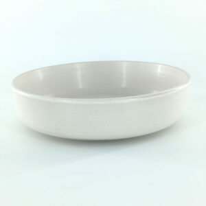 21cm Ceramic Deep Plate - Textured Ridged Design
