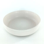21cm Ceramic Deep Plate - Textured Ridged Design