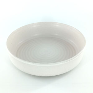 21cm Ceramic Deep Plate - Textured Ridged Design