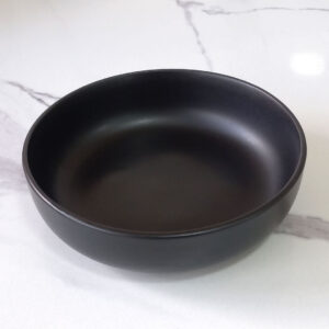21cm Ceramic Deep Plate - Matte Black