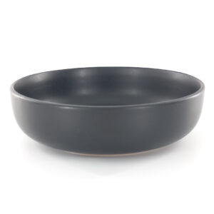 21cm Ceramic Deep Plate - Matte Black