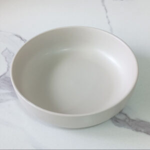 21cm Ceramic Deep Plate - Light Matt Beige