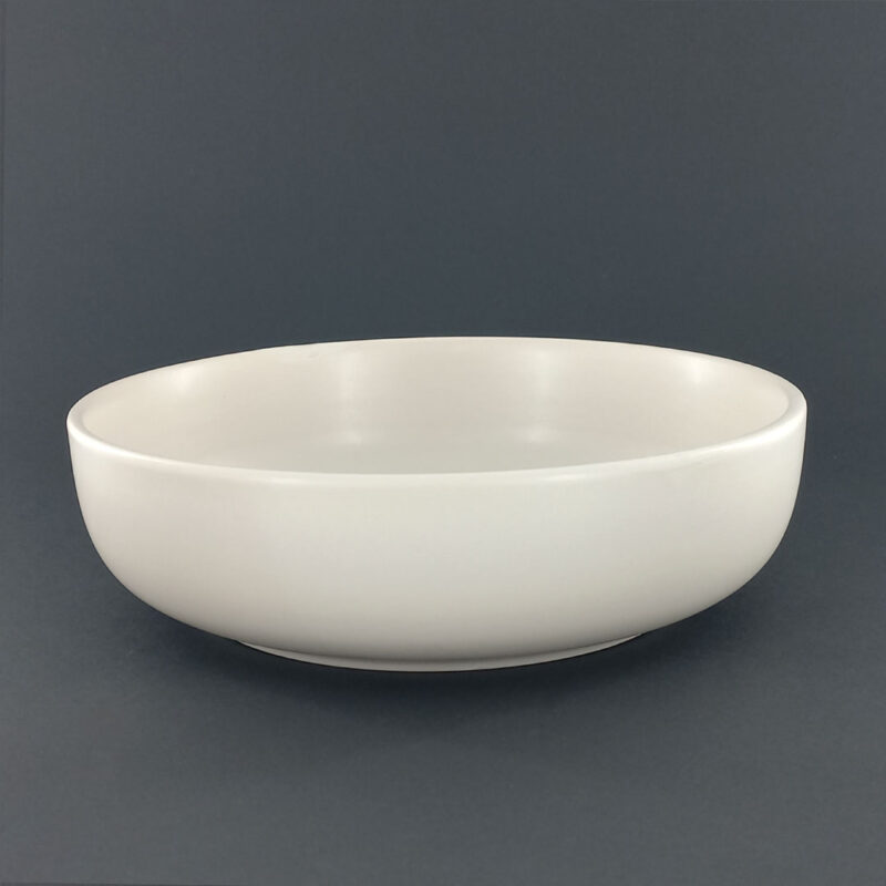 21cm Ceramic Deep Plate - Light Matt Beige