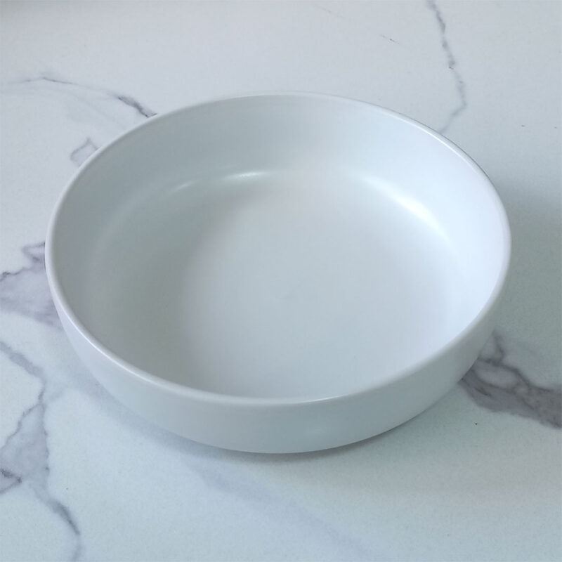 21cm Ceramic Deep Plate - Matte White