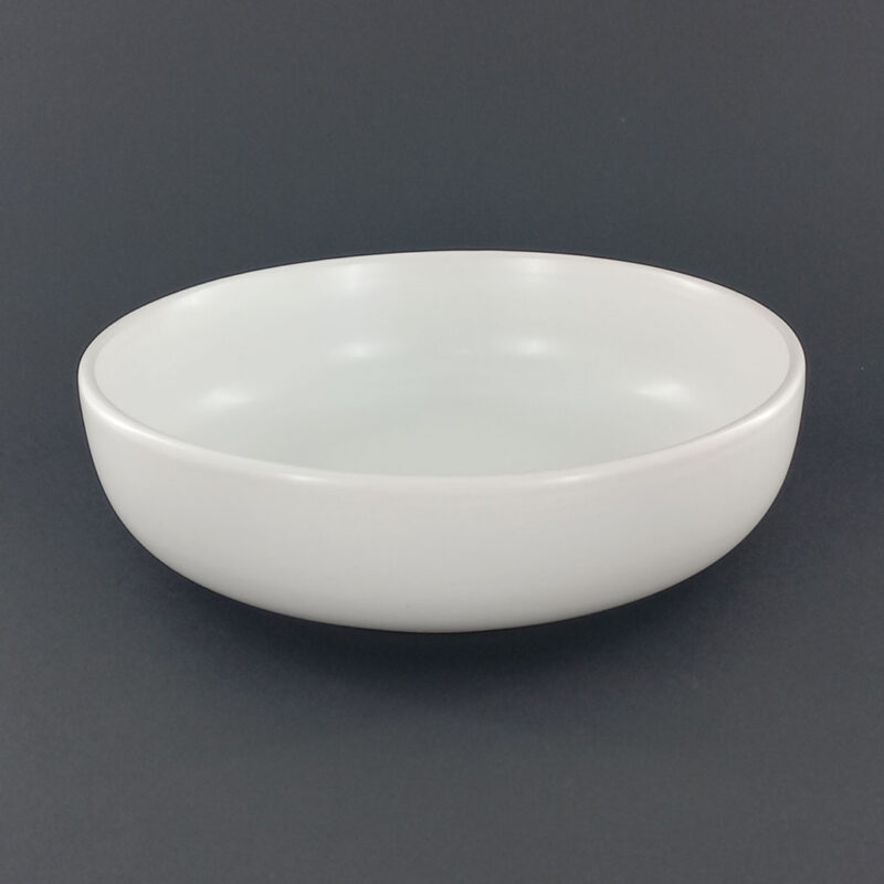 21cm Ceramic Deep Plate - Matte White