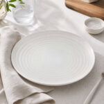 27cm Ceramic Dinner Plate - Textured Ridged Design