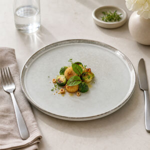 Ceramic-Dinner-Plate-Speckled-Grey-Reactive-Glaze