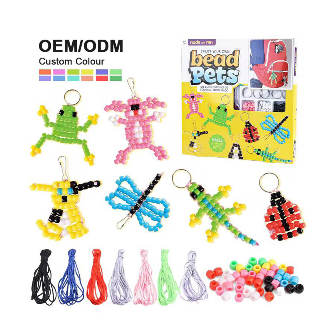 DIY Bead Pets Kit - Makes 10 Animal Keychain Charms