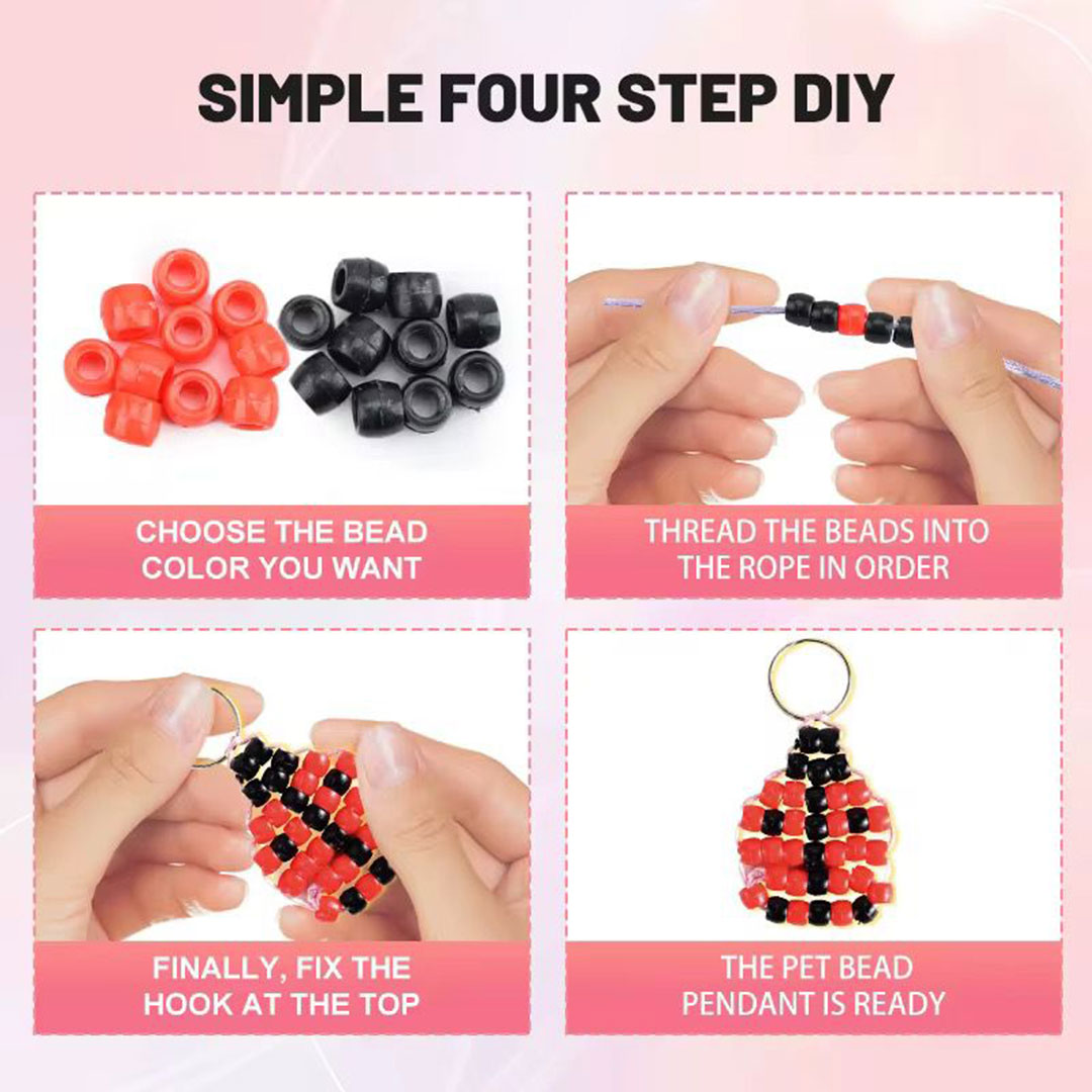 DIY Bead Pets Kit - Makes 10 Animal Keychain Charms