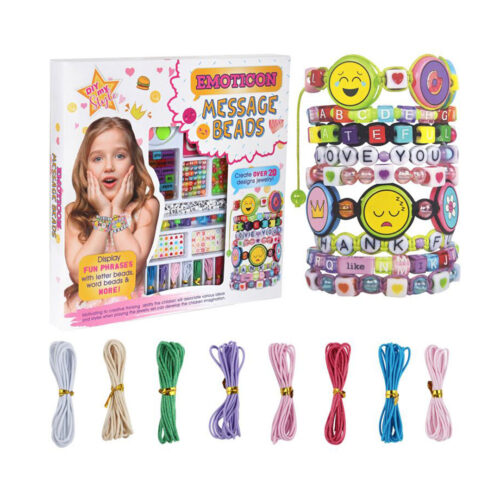 DIY Bracelet Kit for Girls - Emoticon & Letter Beads