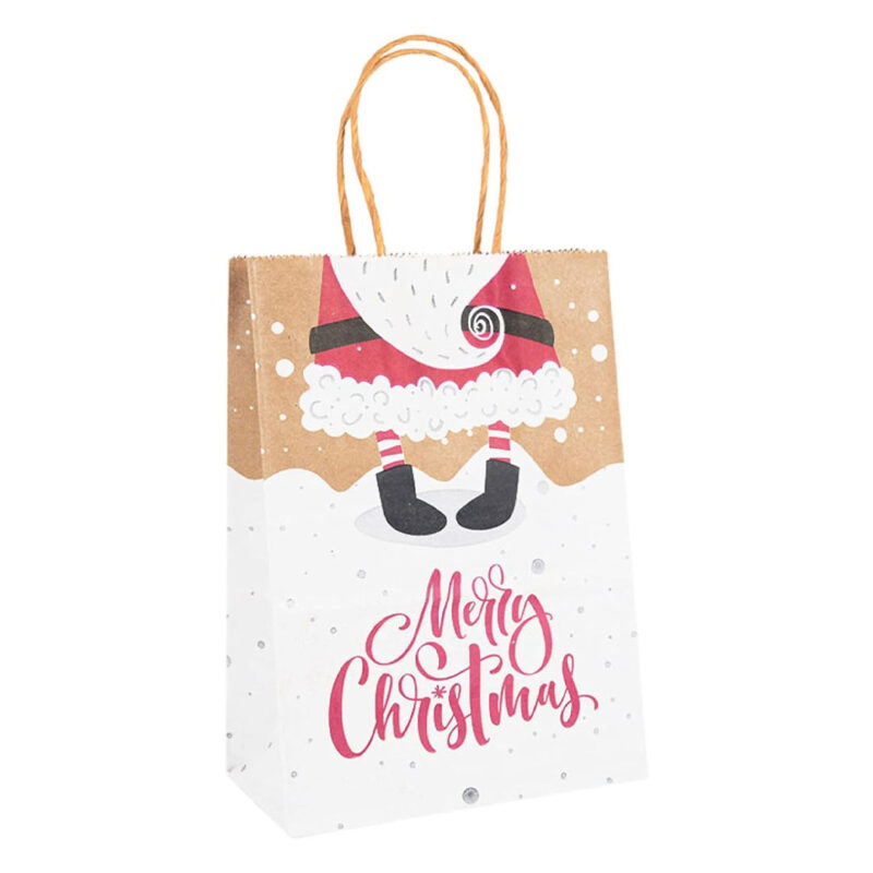 Kraft Paper Christmas Gift Bags – Small, Medium & Large