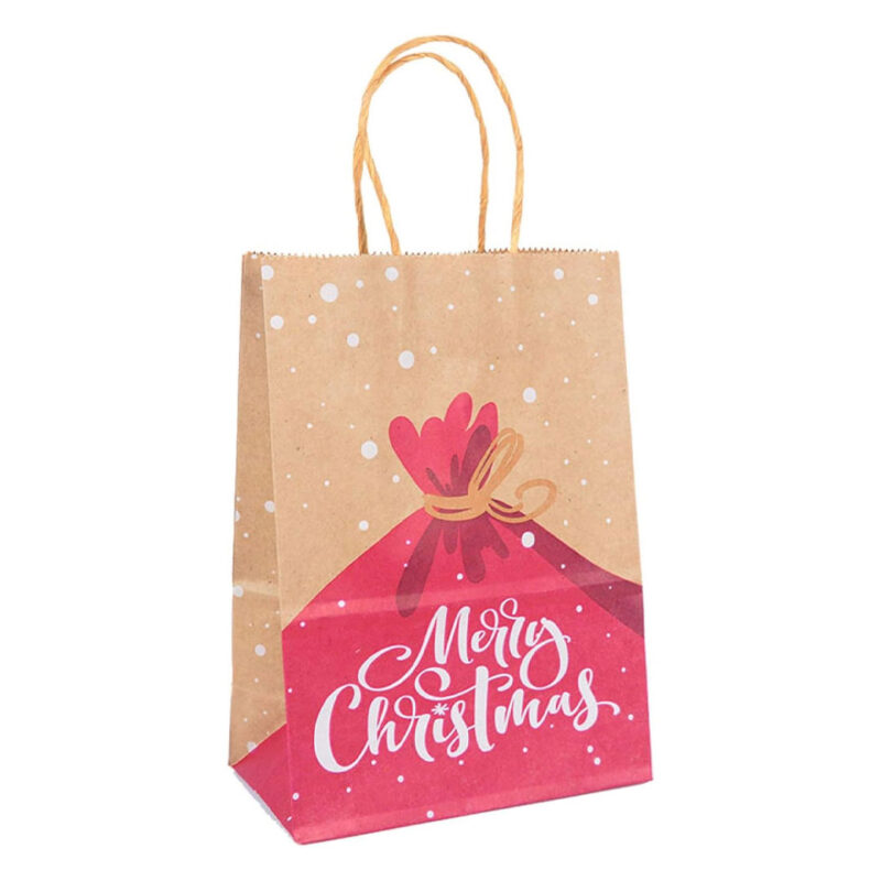 Kraft Paper Christmas Gift Bags – Small, Medium & Large