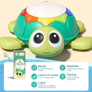 Turtle Crawling Toy with Light Projection & Remote