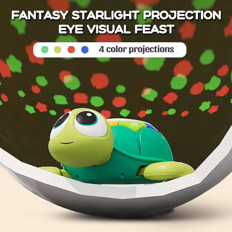 Turtle Crawling Toy with Light Projection & Remote