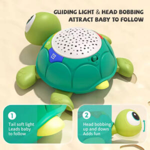 Turtle Crawling Toy with Light Projection & Remote