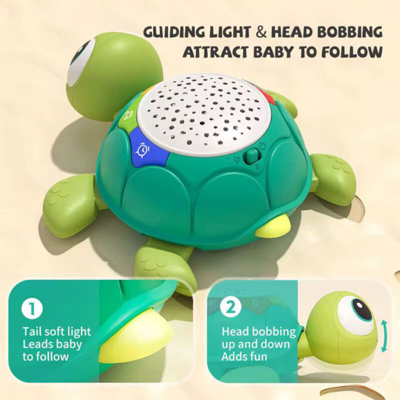 Turtle Crawling Toy with Light Projection & Remote