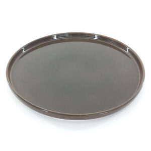 26.5cm Ceramic Dinner Plate - Dark Brown Reactive Glaze