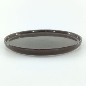 20.5cm Ceramic Side Plate – Dark Brown Reactive Glaze