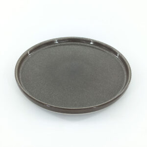 20.5cm Ceramic Side Plate – Dark Brown Reactive Glaze