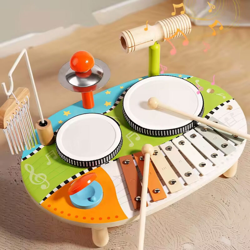 Wooden Drumming Toy Set