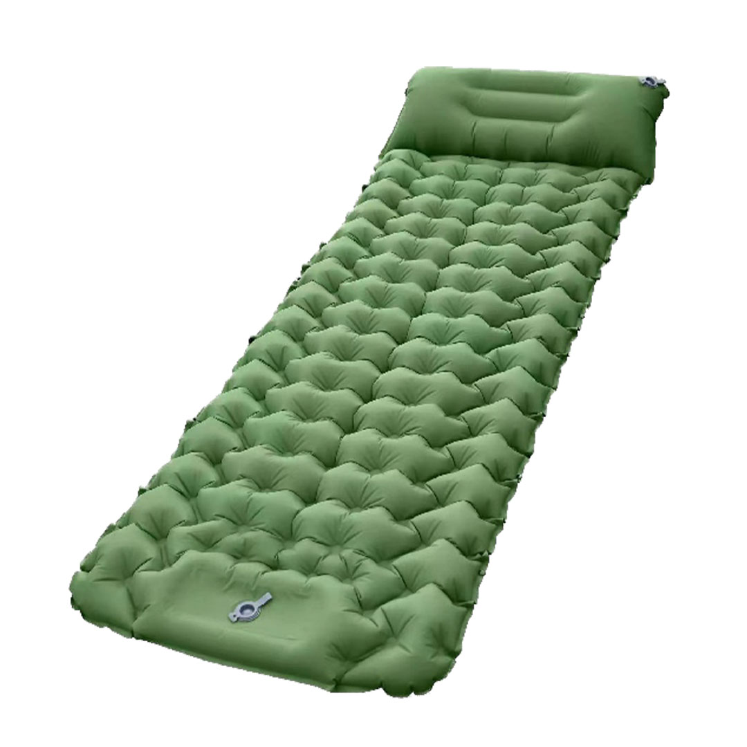 Inflatable Sleeping Mat with Built-in Foot Pump & Pillow