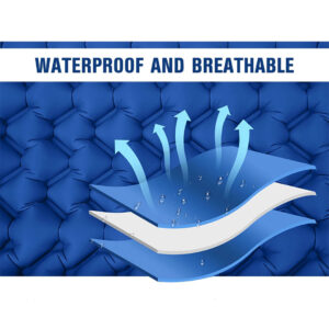 Inflatable Sleeping Mat with Built-in Foot Pump & Pillow