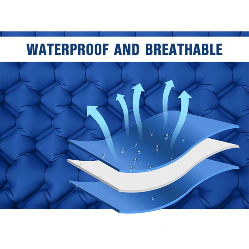 Inflatable Sleeping Mat with Built-in Foot Pump & Pillow