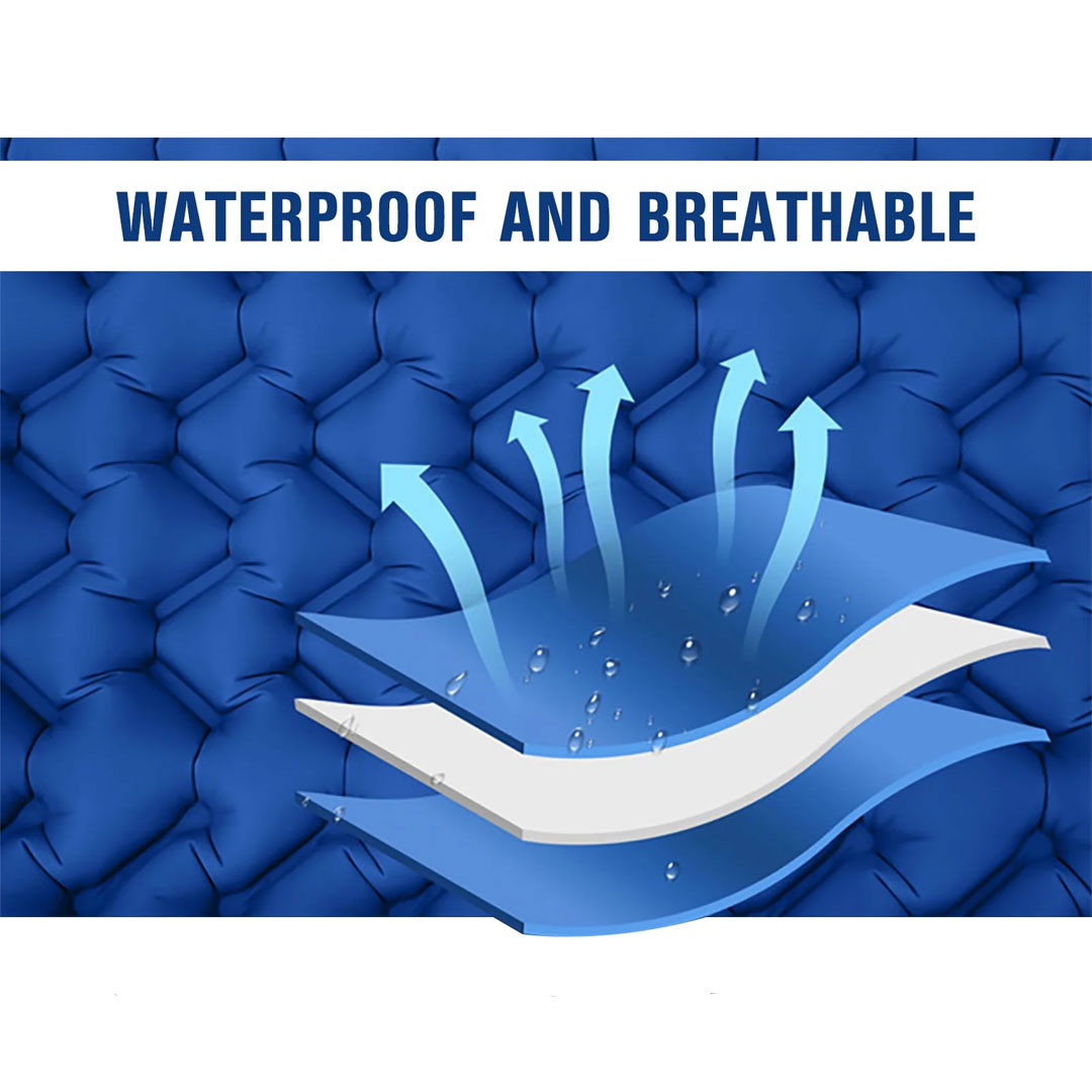 Inflatable Sleeping Mat with Built-in Foot Pump & Pillow