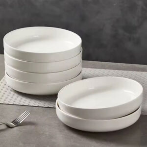 20cm-white-ceramic-deep-plate-2 20cm Glossy White Ceramic Deep Plate