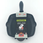 27cm Heavy Duty Cast Iron Grill Pan - Pre-Seasoned Square Griddle