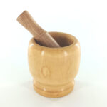 Solid Wood Mortar & Pestle Set