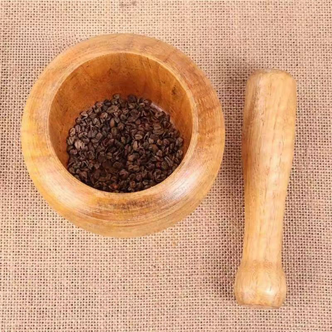 Solid Wood Mortar & Pestle Set