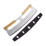 35cm Pizza Cutter Rocker with Dual Wood Handles