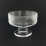 6pc Glass Ice Cream Bowl Set - Bubble Textured Design