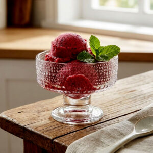 0505-ice-cream-bowl-7 6pc Glass Ice Cream Bowl Set - Bubble Textured Design