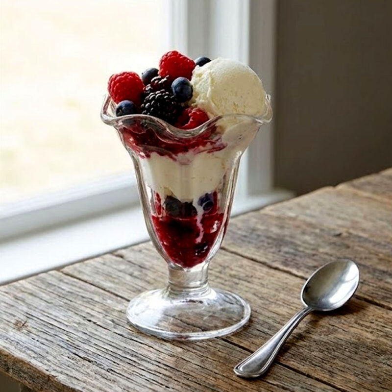 2pc 185ml Flared Glass Ice Cream Bowl Set