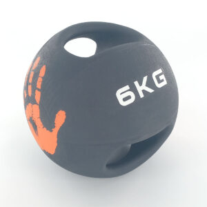 Double Handle Medicine Ball with Textured Rubber Surface - 6kg