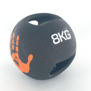 Double Handle Medicine Ball with Textured Rubber Surface - 8kg