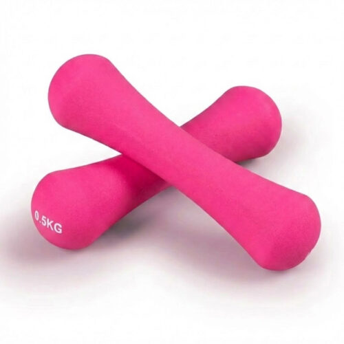 2pc Lightweight Neoprene Bone Dumbbells Set - 0.5 to 4kg