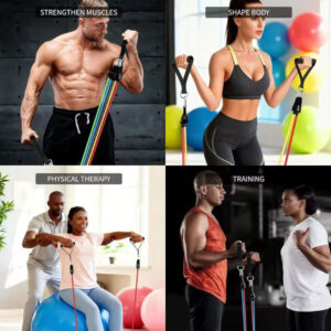 11pc Stackable Resistance Band Set - 4.6kg to 22.7kg