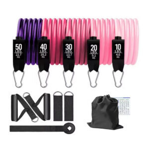 11pc Stackable Resistance Band Set - 4.6kg to 22.7kg